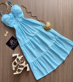 Vestido Midi listrado