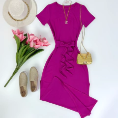 Vestido midi malha - loja online