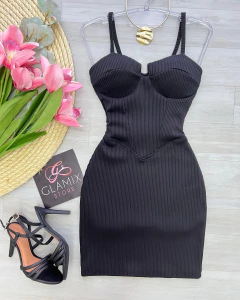 Vestido canelado 3D