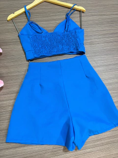 Conjunto alfaiataria azul brilho - comprar online