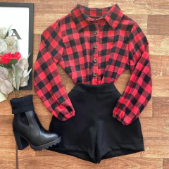 Cropped flanelado xadrez na internet