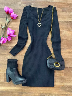 Vestido canelado tricot (cópia)