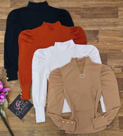 Blusa punho com botões