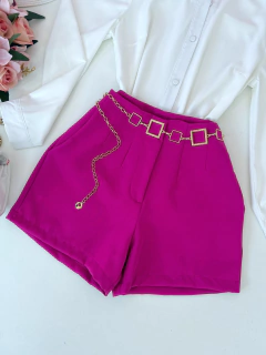 Shorts alfaiataria Zara Fúcsia - comprar online