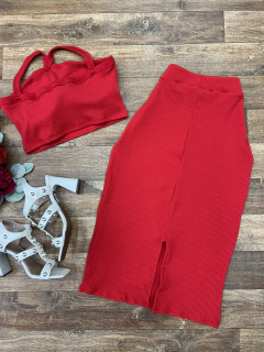 Conjunto canelado midi na internet