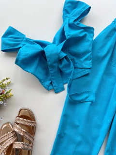 Conjunto linho azul na internet