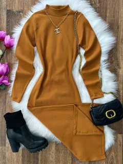 Vestido midi Ribana