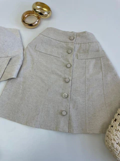 Saia Linho Botões na internet