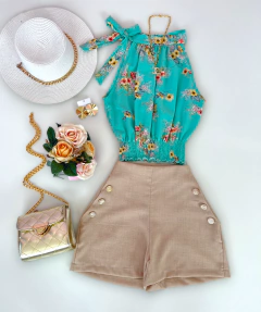 Cropped lastex - comprar online
