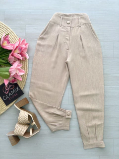 Calça linhão botão na barra - comprar online