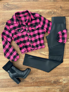 Cropped xadrez flanelado