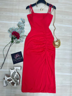 Vestido linho midi