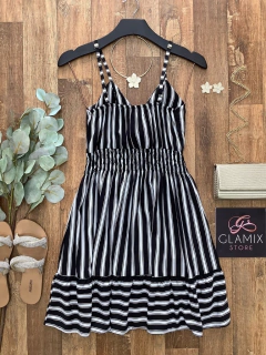 Vestido lastex listrado - comprar online