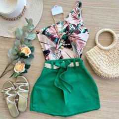Saia/shorts linho