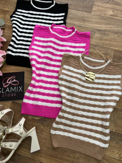 Blusa tricot listrada - comprar online