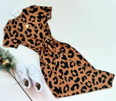 Vestido midi onça - buy online
