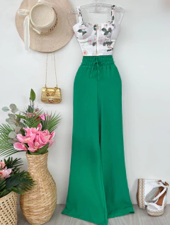 Cropped zíper floral - Glamix 