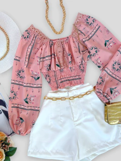 Cropped lastex - comprar online