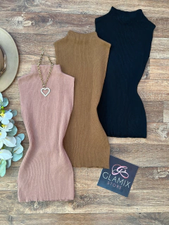 Blusa tricot gola
