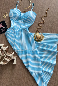 Vestido Midi listrado - comprar online