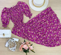 Vestido longo floral