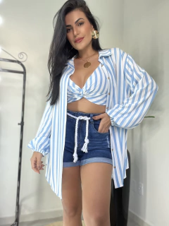 conjunto camisa e cropped na internet