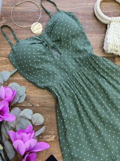 Vestido Longo poá - comprar online