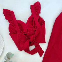 Conjunto linho vermelho - comprar online