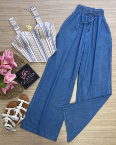 Calça pantalona jeans