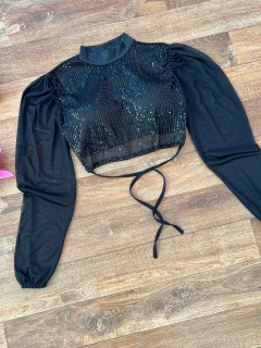 Cropped Paête com tule na internet