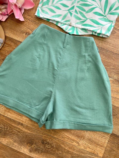 Shorts linho com cinto na internet