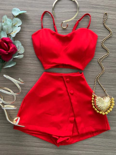 Conjunto alfaiataria Vermelho na internet