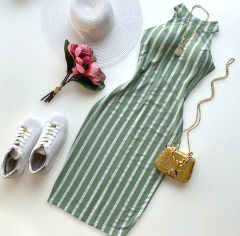 Vestido MIDI canelado