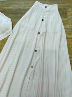 Conjunto saia longa botões - comprar online