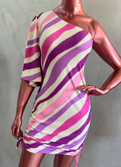 Vestido manga nula estampado na internet