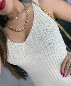 Vestido tricot canelado - loja online