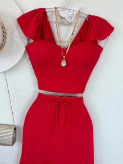 Conjunto Alice vermelho na internet