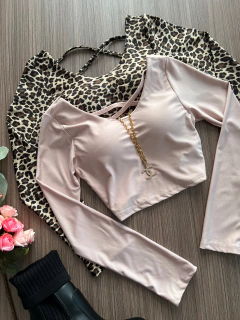 Cropped manga longa - comprar online