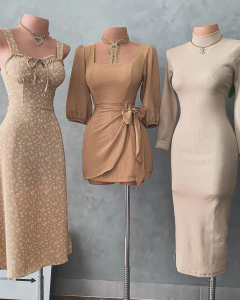 Vestido midi Ribana na internet