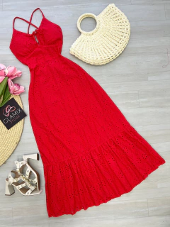 Vestido laise vermelho