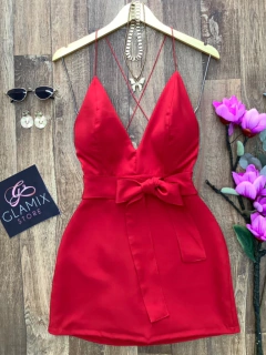 Macaquinho alfaiataria vermelho