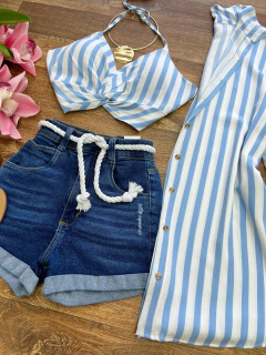 conjunto camisa e cropped - comprar online