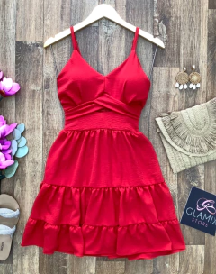 Vestido Isabella vermelho na internet