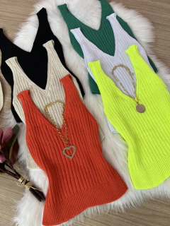 Cropped tricot canelado - buy online