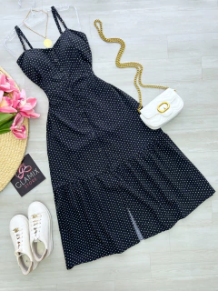 Vestido Midi poá - comprar online