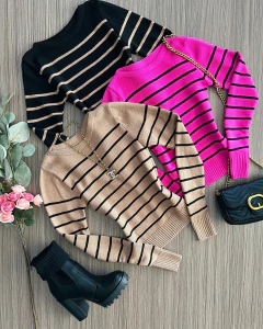 Blusa listrada modal