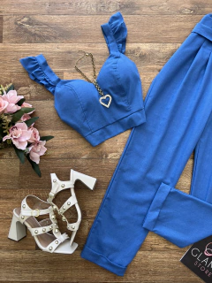 Conjunto linho Azul - comprar online
