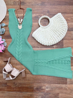 Vestido tricot modal midi