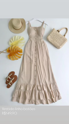 Vestido linho botões - (cópia) - buy online
