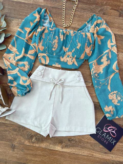 Cropped Plissado - comprar online